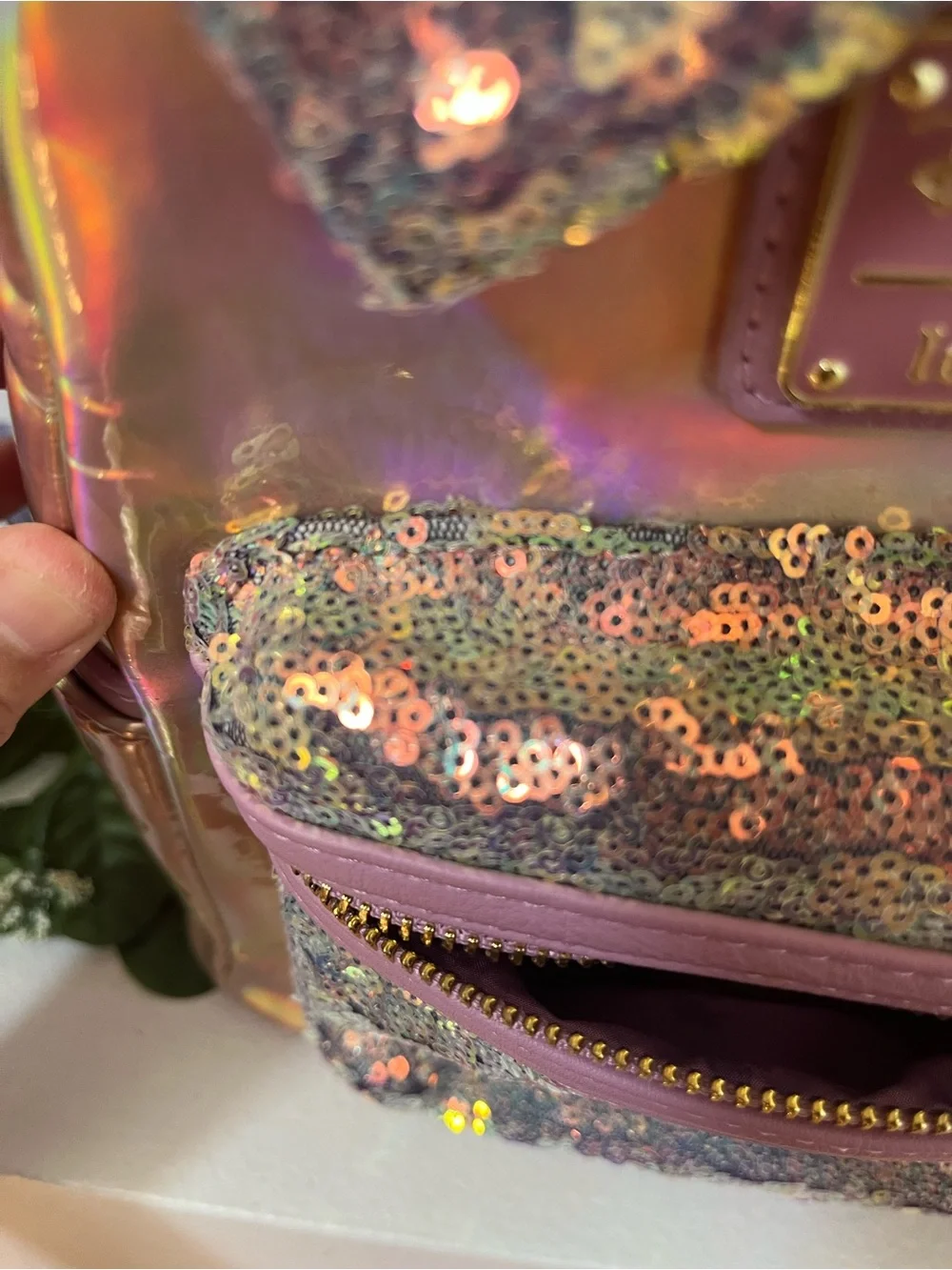 Loungefly Iridescent Sequin Mini Backpack
